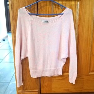 American Eagle Outfitters small woman's pink and white sweater